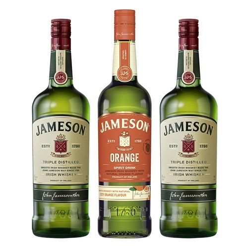 Jameson Whiskey Trio, Triple Distilled, Orange, Stout Edition (3x70cl)